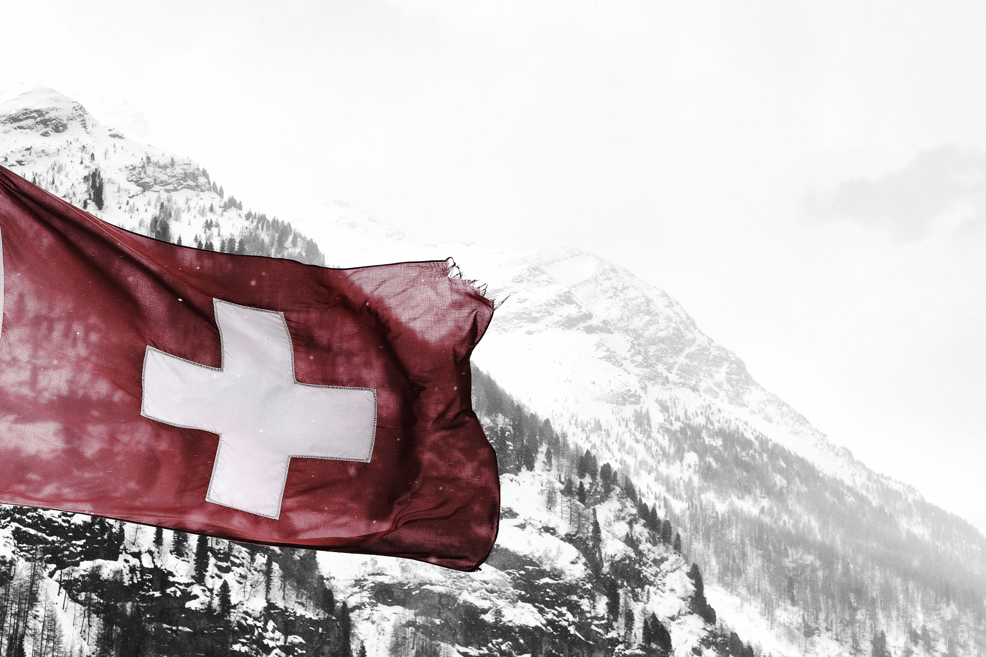 Helvetica Design - drapeau suisse